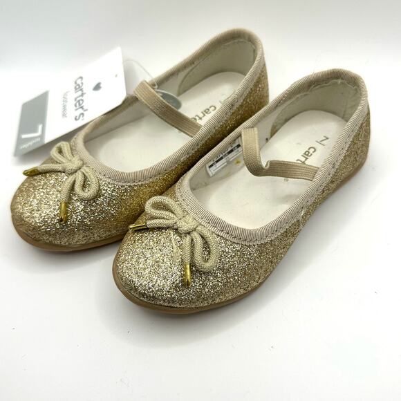 Carter's Other - NEW Carter's Gold Glitter Ballet Flats, Sz Toddler 7 (SH-1012)